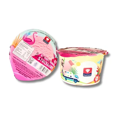 ICE CREAM REG. CUP STRAWBERRY 75 ML