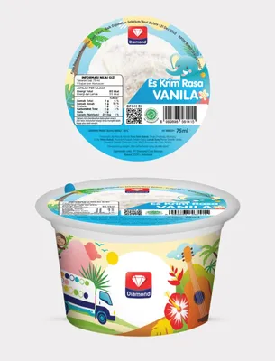 ICE CREAM REG. CUP VANILLA 75 ML