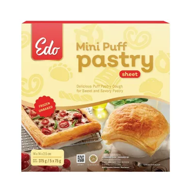 MINI PUFF PASTRY SHEET 375GR