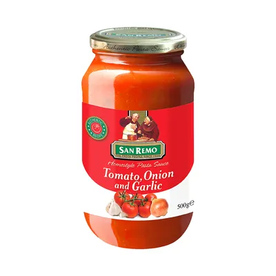 PASTA SAUCE TOMATO,ONION & GARLIC 500 GR