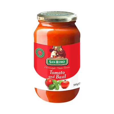 PASTA SAUCE SPICY TOMATO & BASIL 500 GR
