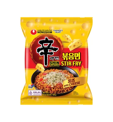 KR SHIN RAMYUN STIR FRY WITH CHEESE 136G